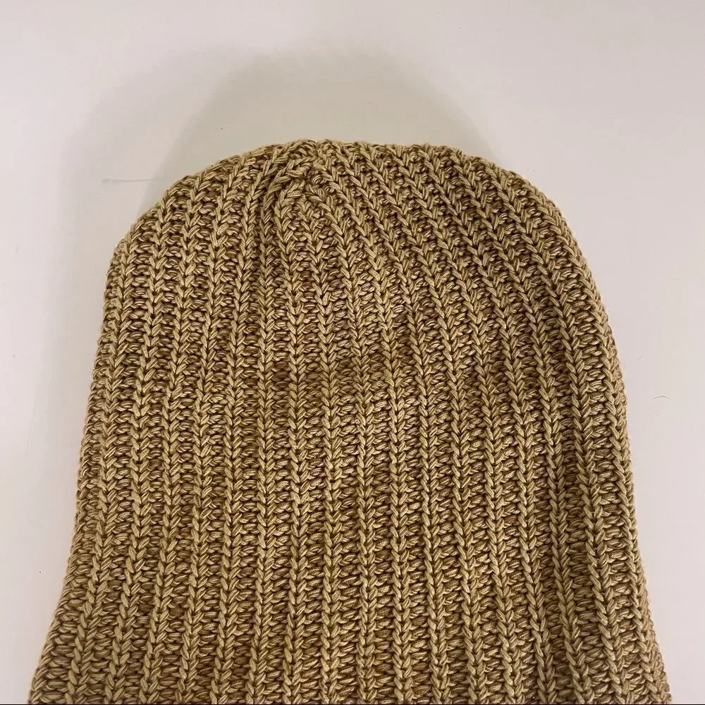 Love‎ Your Melon Gold Ribbed Winter Beanie Hat
